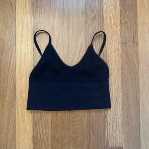 Urban outfitters , out from under black cropped v cut ribbed tank